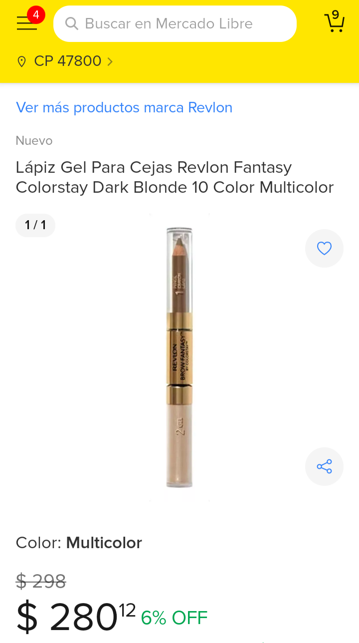 REVLON  Lapiz Gel Para Cejas # 234