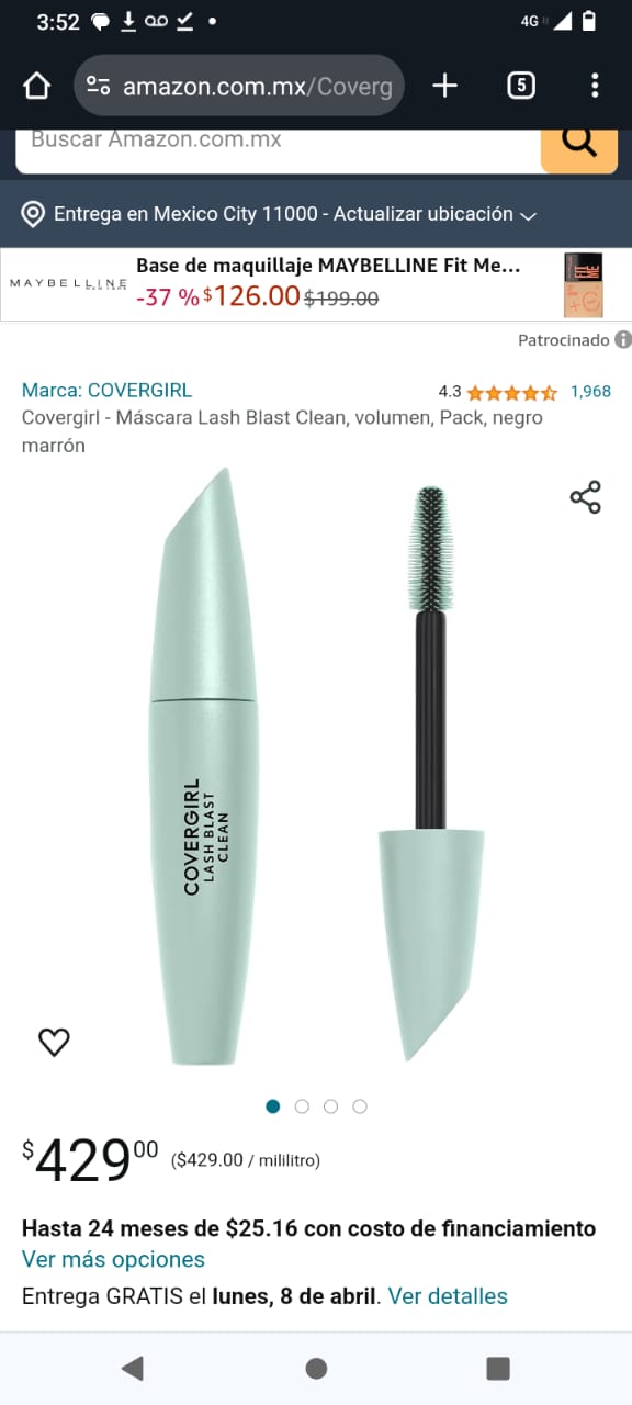 COVERGIRL Mascara De Pestañas Rimel # 1